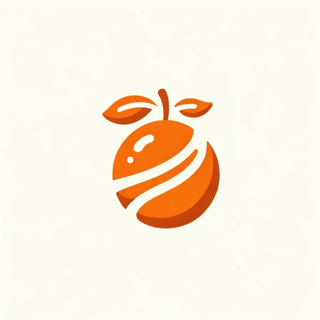 Clementine logo: a single orange with a leaf, its peel split by a white swoosh.