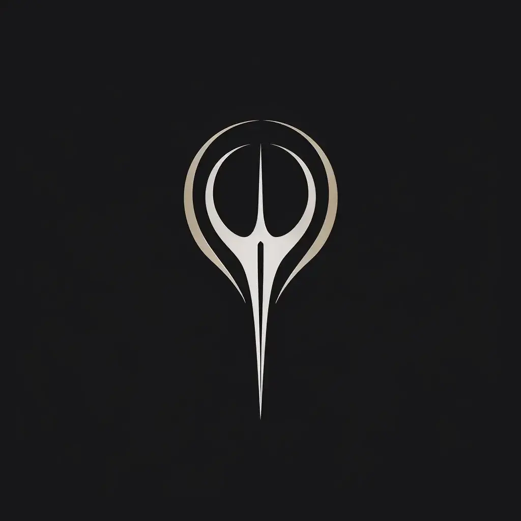 EclipseCore logo: a slender metallic trident shape glowing on black.